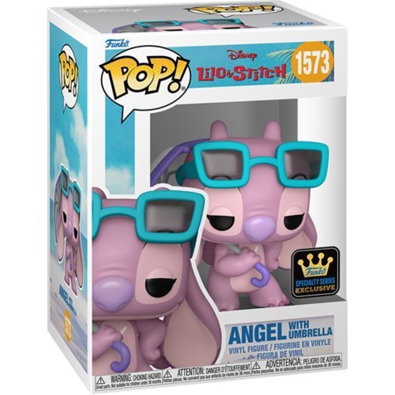 Angel with Umbrella Funko Pop! Disney Lilo and Stitch - Approx. 3 1/4" Specialty Series Exclusive Collectible Vinyl Figure #1573 Bundled with Display Box Protector Case