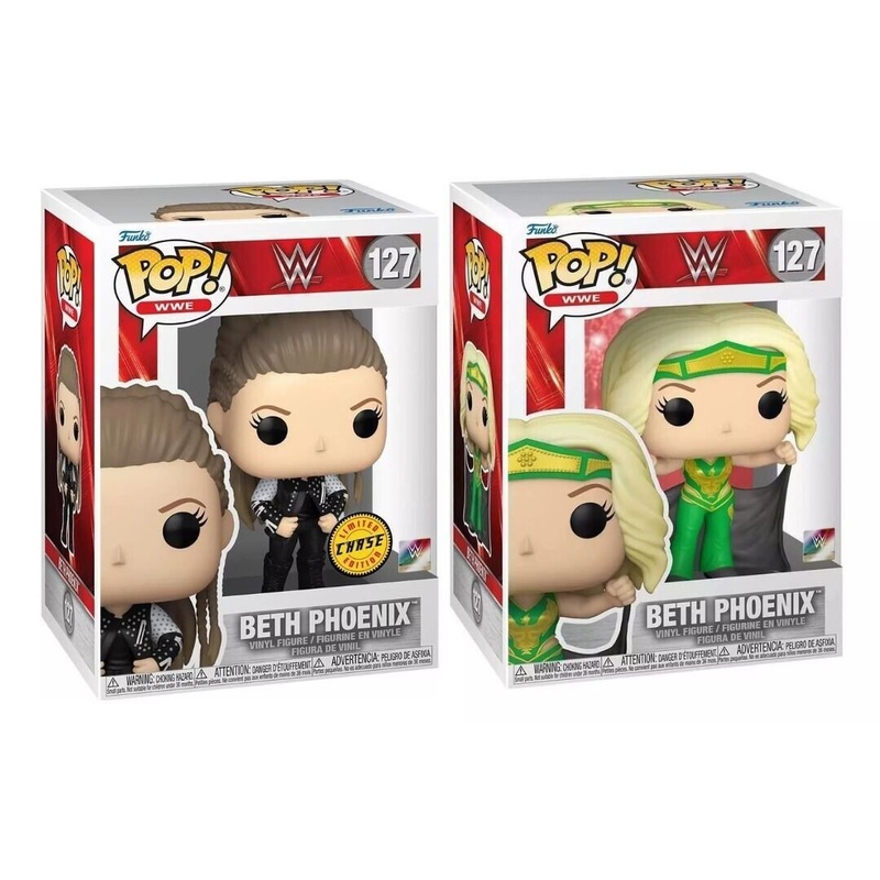 Beth Phoenix #127 Funko Pop! WWE - Set of 2 (Chase and Common) Collectible Vinyl Figures