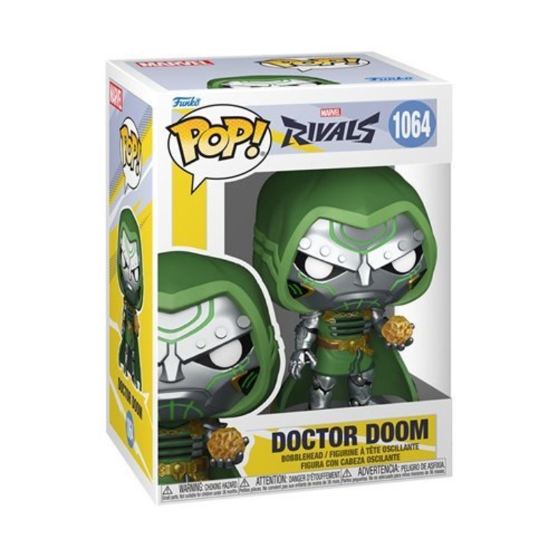 Doctor Doom Funko Pop! Marvel Rivals - Approx. 4" Collectible Vinyl Figure #1064 Bundled with Display Box Protector Case