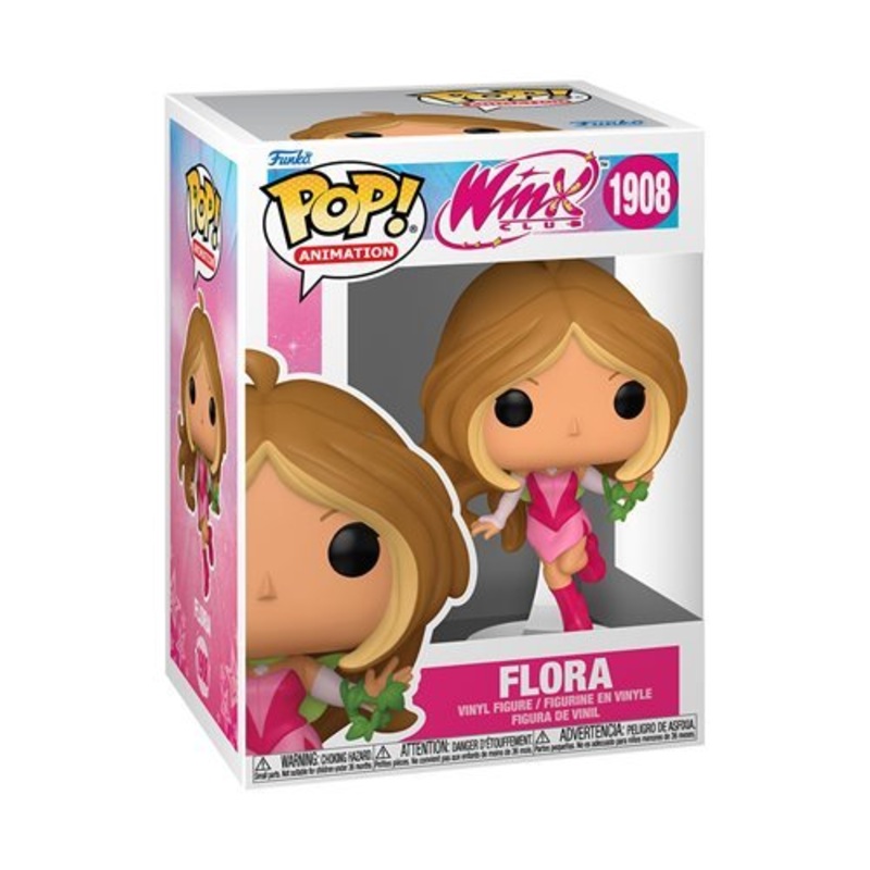 Flora Funko Pop! Animation Winx Club - Approx. 4 3/4" Collectible Vinyl Figure #1908 with Display Box Protector Case