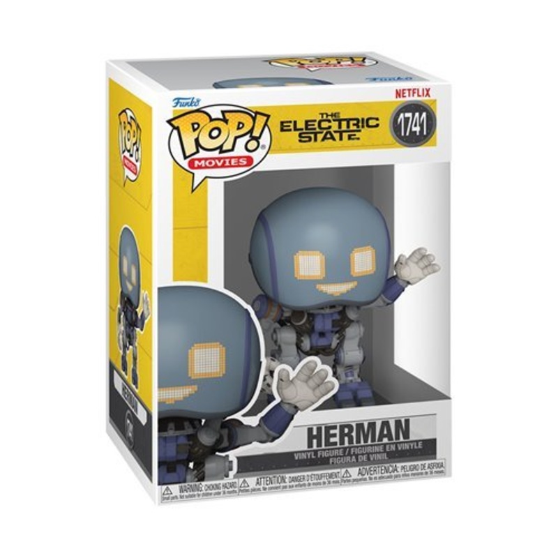 Herman Funko Pop! Movies The Electric State - Approx. 3 3/4" Collectible Vinyl Figure #1741 Bundled with Display Box Protector Case