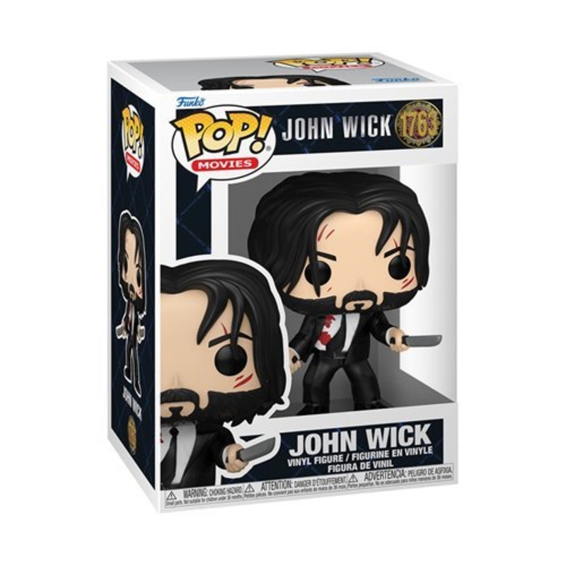 John Wick Funko Pop! Movies - Approx. 3 3/4" Collectible Vinyl Figure #1763 Bundled with Display Box Protector Case