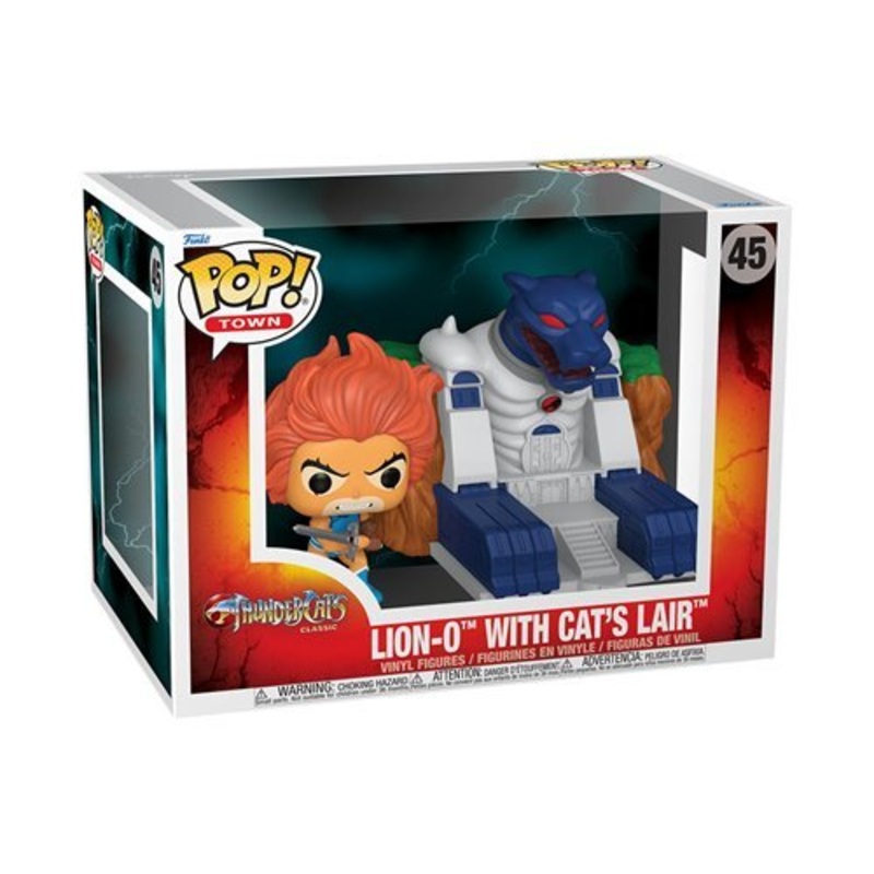Lion-O with Cat's Lair #45 Funko Pop! Town ThunderCats - Approx. 4 3/4" (Lion-O) and the 5 1/2" (Cat's Lair) Collectible Vinyl Figure
