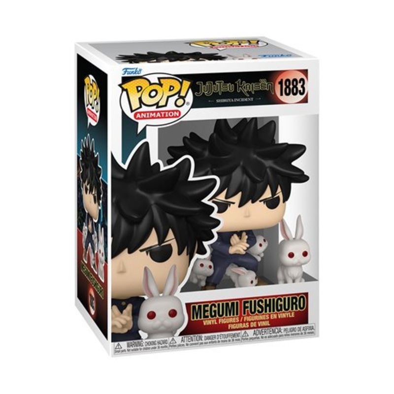 Megumi Fushiguro with Rabbits Funko Pop! Animation Jujutsu Kaisen - Approx. 4 1/2" Collectible Vinyl Figure #1883 with Display Box Protector Case