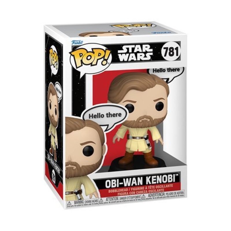 Obi-Wan Kenobi (Hello There) Funko Pop! Star Wars - Approx. 4 3/4" Collectible Vinyl Figure #781 Bundled with Display Box Protector Case