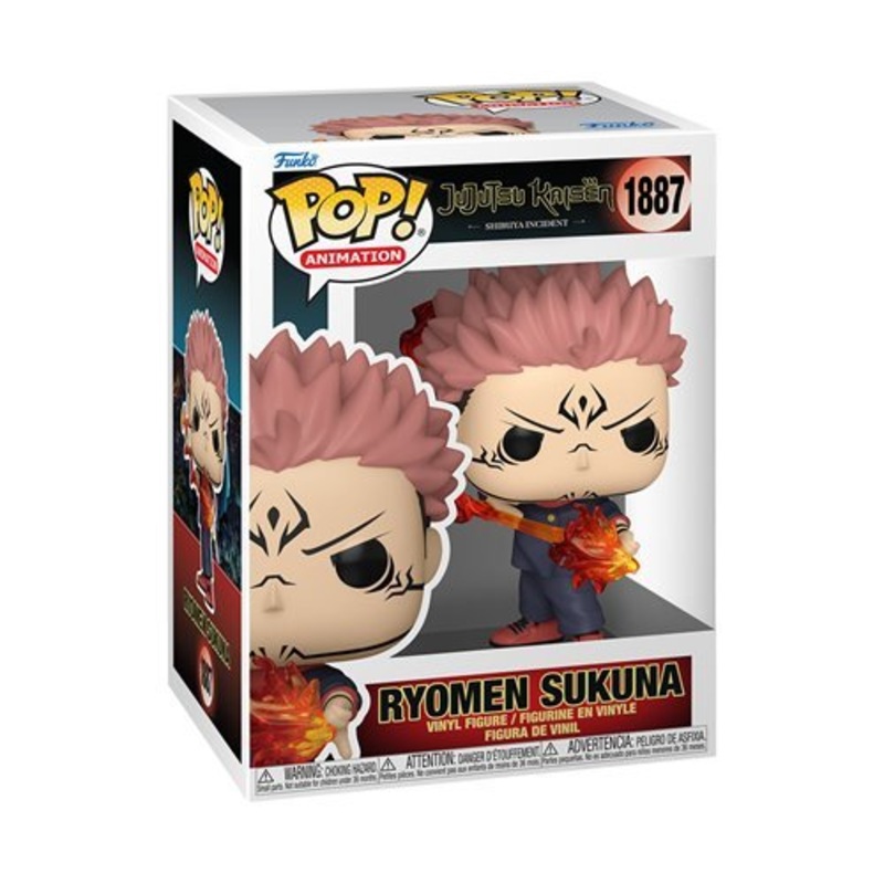 Ryomen Sukuna (Fire Arrow) Funko Pop! Animation Jujutsu Kaisen - Approx. 4 1/2" Collectible Vinyl Figure #1887 with Display Box Protector Case