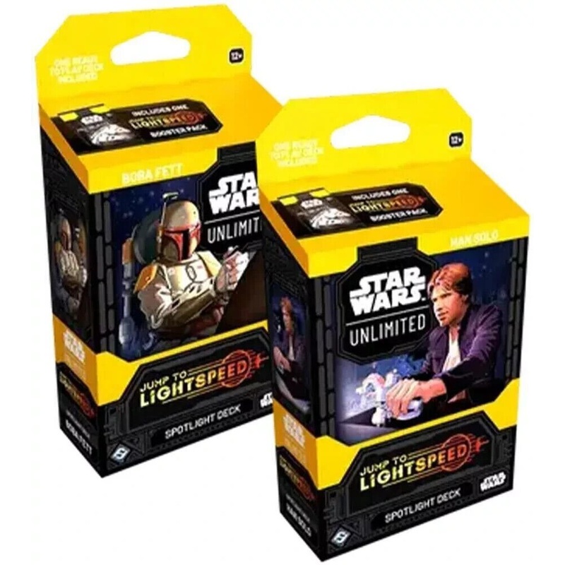 Star War TCG Jump to Lightspeed Spotlight Deck Set of 2 (Han Solo, Boba Fett)