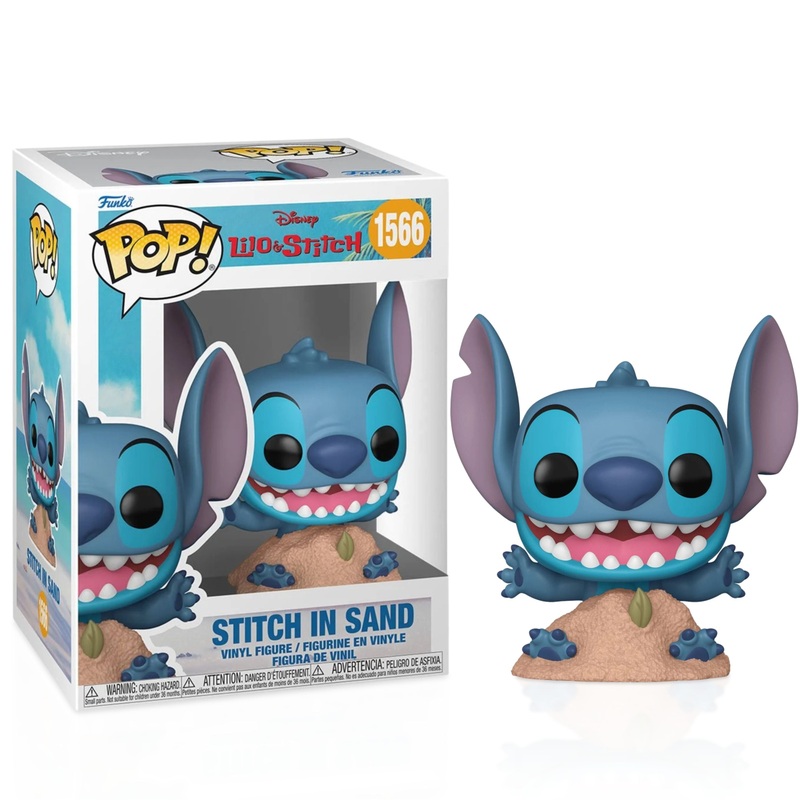 Stitch in Sand Funko Pop! Disney Lilo and Stitch - Approx. 3 3/4" Collectible Vinyl Figure #1566 Bundled with Display Box Protector Case
