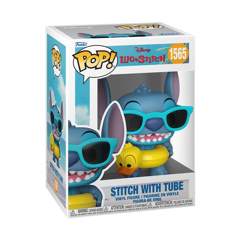 Stitch with Tube Funko Pop! Disney Lilo and Stitch - Approx. 3 3/4" Collectible Vinyl Figure #1565 Bundled with Display Box Protector Case