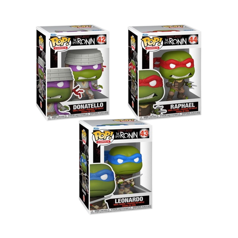 Teenage Mutant Ninja Turtles: The Last Ronin Funko Pop! Comics - Set of 3 (Donatello #42, Leonardo #43, and Raphael #44) Collectible Vinyl Figures