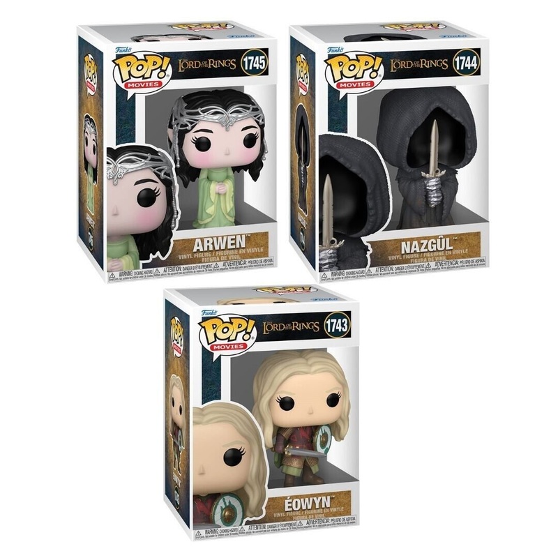 The Lord of the Rings Funko Pop! Movies - Set of 3 ( Arwen #1745, Nazgul #1744, and Eowyn #1743) Collectible Vinyl Figures