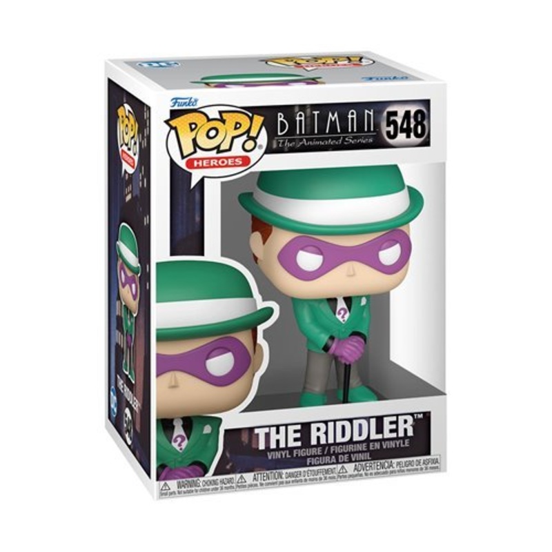 The Riddler Funko Pop! Heroes Batman: The Animated Series - Approx. 3 3/4" Collectible Vinyl Figure #548 Bundled with Display Box Protector Case
