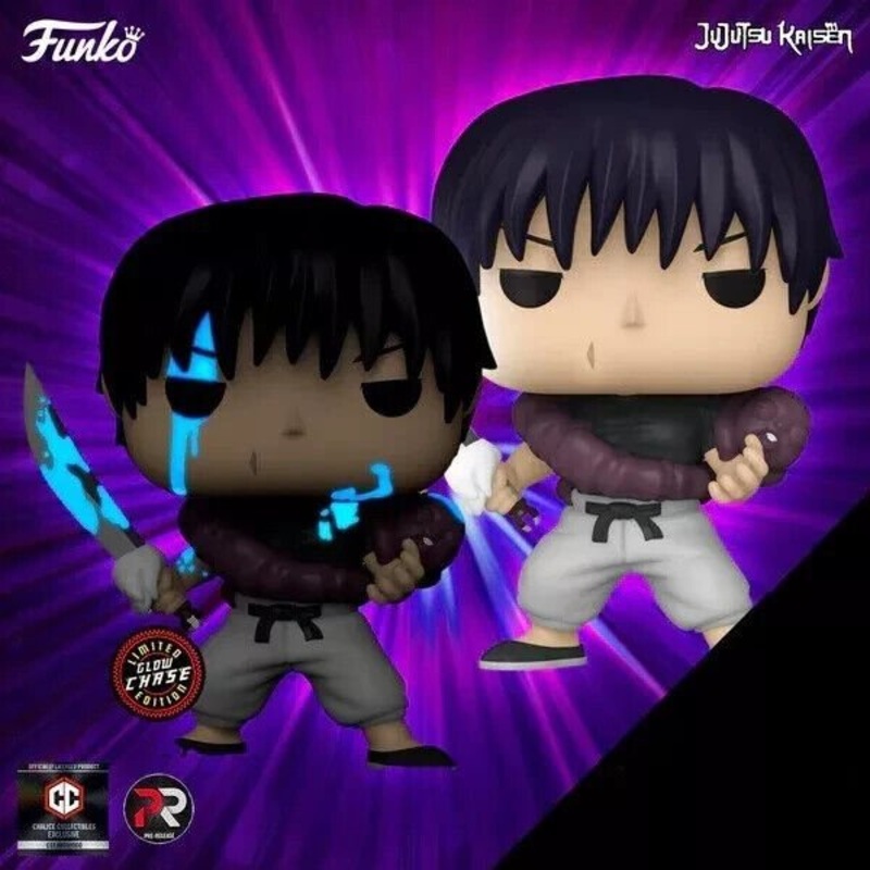 Toji Fushiguro #1889 Funko Pop! Animation Jujutsu Kaisen S5 Hidden Inventory Premature Death - PR Pre-Release Chalice Collectibles Exclusive - Set of 2 (Chase and Common) Collectible Vinyl Figures