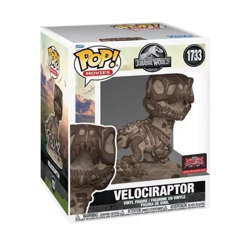 Velociraptor #1733 Funko Pop! Movies Jurassic Park Fossil - Target Con 2025 Collectible Vinyl Figure
