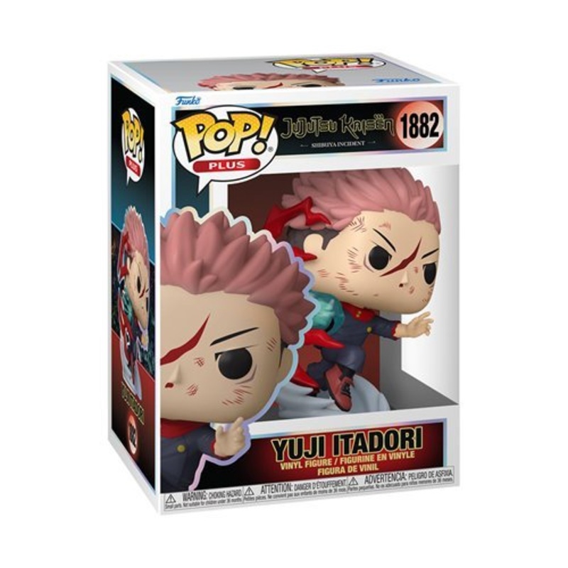 Yuji Itadori (Divergent Fist) Funko Pop! Plus Jujutsu Kaisen - Approx. 4 1/2" Collectible Vinyl Figure #1882 with Display Box Protector Case