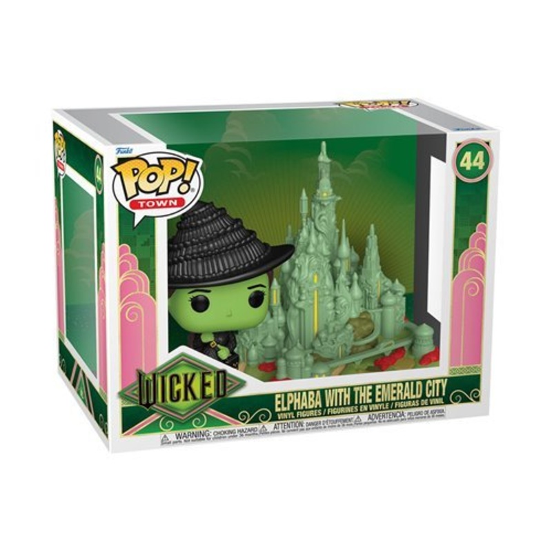 Elphaba with The Emerald City #44 Funko Pop! Town Wicked - Approx. 4 1/2" (Elphaba) and 5 1/5" (Emerald City) Collectible Vinyl Figure