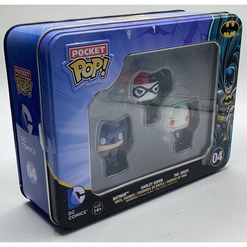 Funko Pocket Pop! DC Comics #04 Batman, Harley Quinn, The Joker Tin 3 Pack