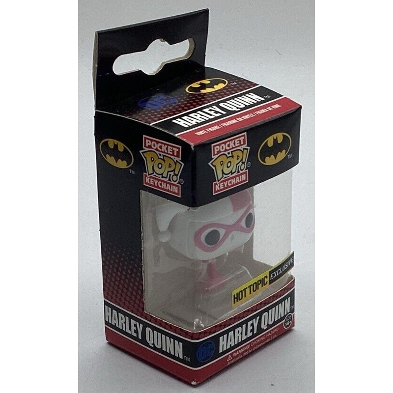 Funko Pocket POP! Keychain Harley Quinn Pink Hearts Exclusive Hot Topic