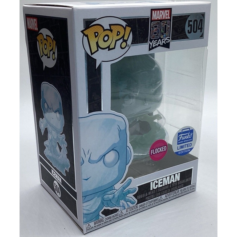 Funko Pop! Vinyl: Marvel - Iceman (Flocked) - Funko Web (FW) (Exclusive) #504