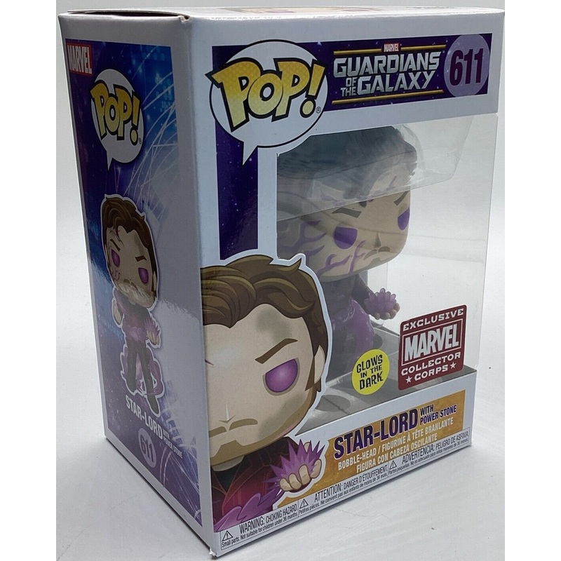 Funko Pop! Vinyl: Marvel - Star-Lord with Power Stone (Glows in the Dark) -...