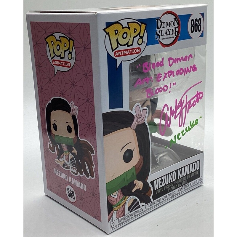 Funko Pop! Vinyl: Nezuko Kamado #868 Signed By Abby Trott