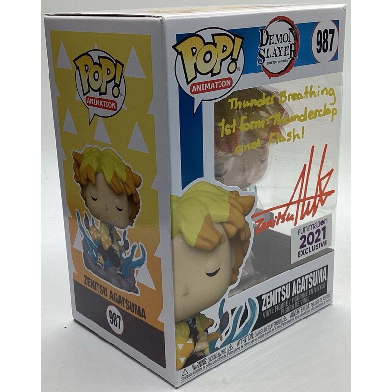 Funko Pop! Vinyl: Zenitsu Agatsuma #987 - Signed By Aleks Le