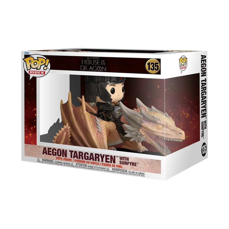 Aegon Targaryen with Sunfyre #135 Funko Pop! Rides House of the Dragon - Approx. 5 1/2" Collectible Vinyl Figure
