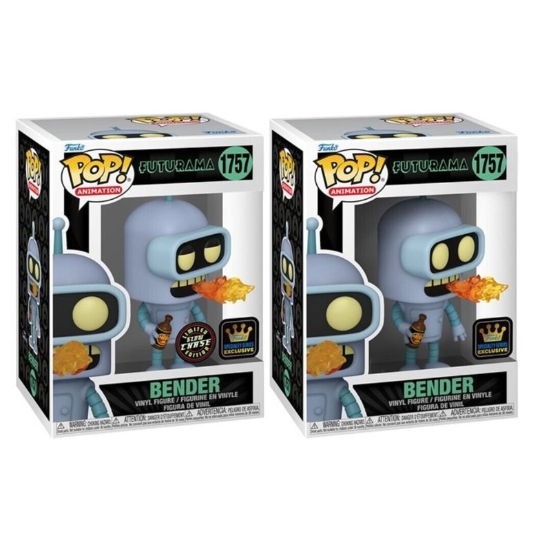 Bender #1757 Funko Pop! Animation Futurama - Set of 2 (Glow Chase and Common) Specialty Series Exclusive Collectible Vinyl Figures