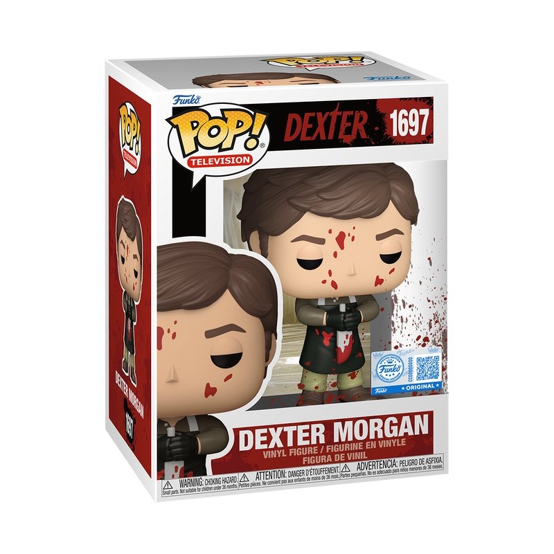 Dexter Morgan (Bloody) Funko Pop! Television Dexter -  Approx. 4.05" Exclusive Collectible Vinyl Figure #1697 Bundled with Display Box Protector Case