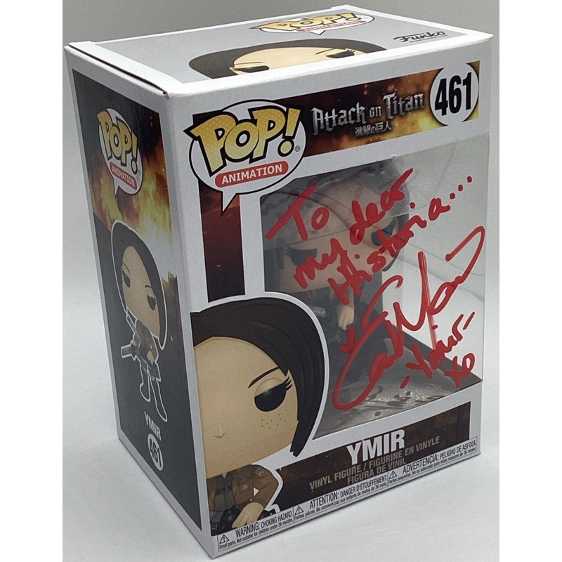 Funko Pop! Attack on Titan Ymir #461 Signed And Quoted By Elizabeth Maxwell