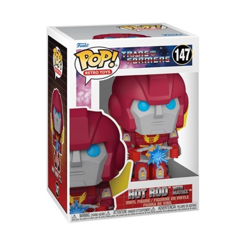 Hot Rod with Matrix Funko Pop! Retro Toys Transformers - Approx. 4 1/2" Collectible Vinyl Figure #147 Bundled with Display Box Protector Case
