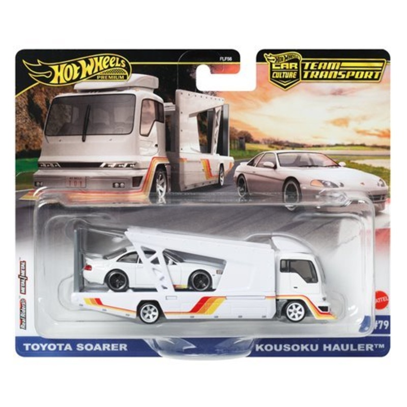 Hot Wheels Premium Car Culture Team Transport Toyota Soarer and Kousoku Hauler - Collectible Toy Car Vehicle