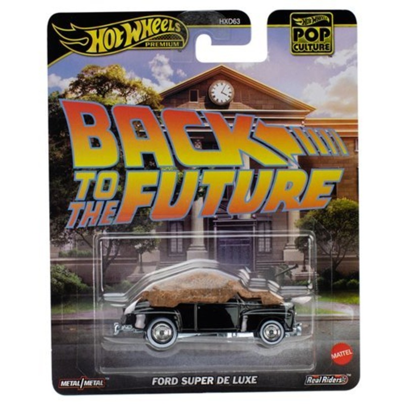 Hot Wheels Premium Pop Culture Back to The Future Ford Super De Luxe Collectible Toy Car Vehicle