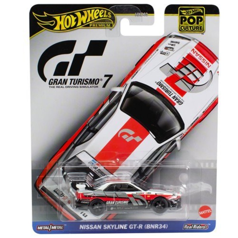 Hot Wheels Premium Pop Culture Gran Turismo 7 Nissan Skyline GT-R (BNR34) Collectible Toy Car Vehicle