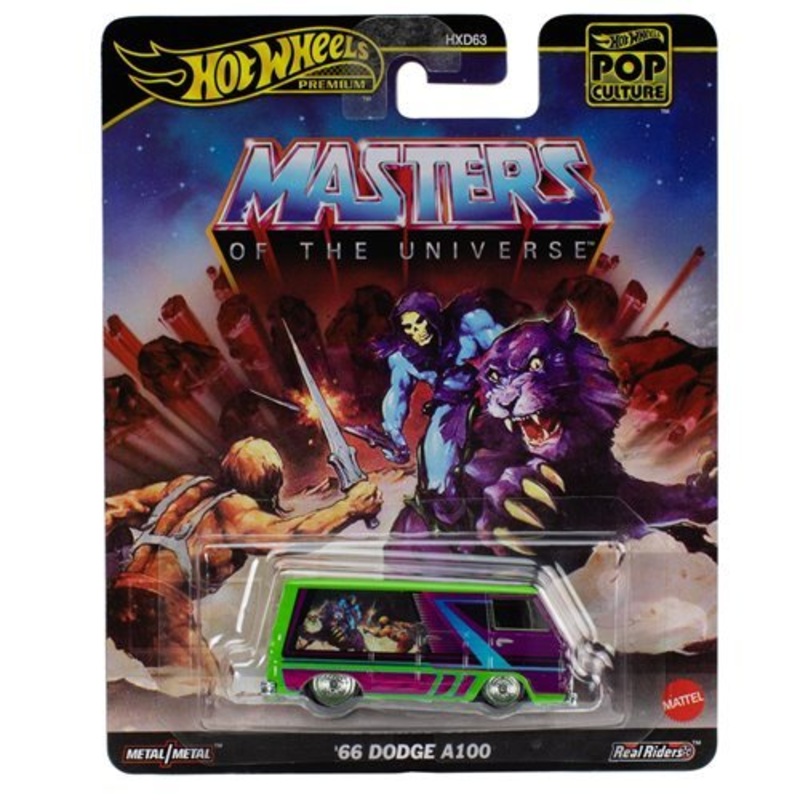 Hot Wheels Premium Pop Culture Master of The Universe 1966 Dodge A100 Collectible Toy Car Vehicle