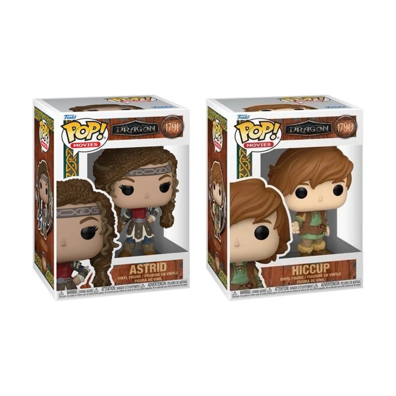 How to Train Your Dragon Live Action Funko Pop! Movies - Set of 2 ( Hiccup #1790 and Astrid #1791) Collectible Vinyl Figures