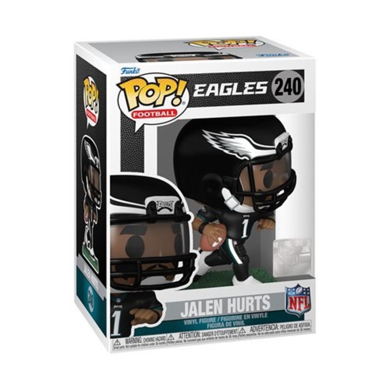 Jalen Hurts Funko Pop! Football NFL Eagles - Approx. 4" Collectible Vinyl Figure #240 Bundled with Display Box Protector Case - Estimated Arrival: Aug 2025 (PRE-SALE)