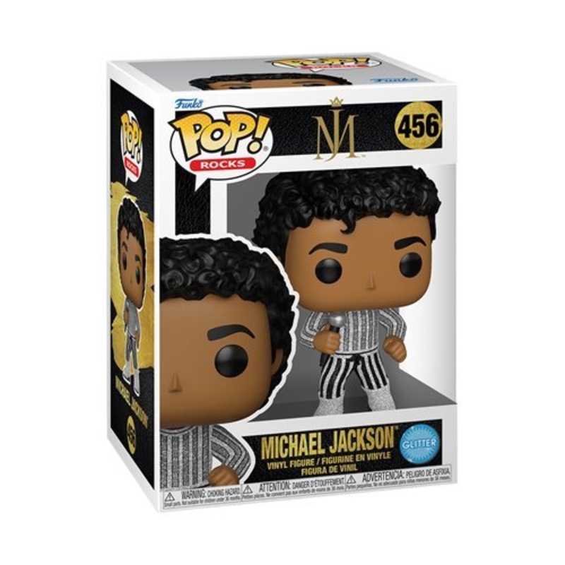 Michael Jackson Rock With You Glitter Funko Pop! Rocks JM - Approx. 4 1/4" Collectible Vinyl Figure #456 Bundled with Display Box Protector Case