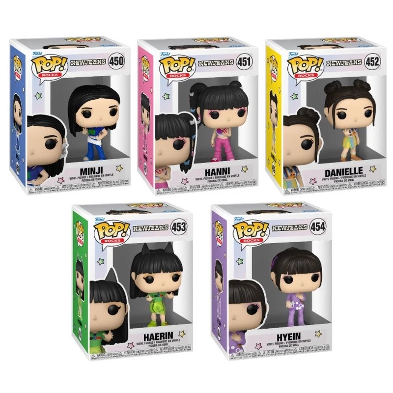 New Jeans Funko Pop! Rocks - Set of 5 (Minji #450, Hanni #451, Danielle #452, Haerin #453, and Hyein #454) Collectible Vinyl Figures