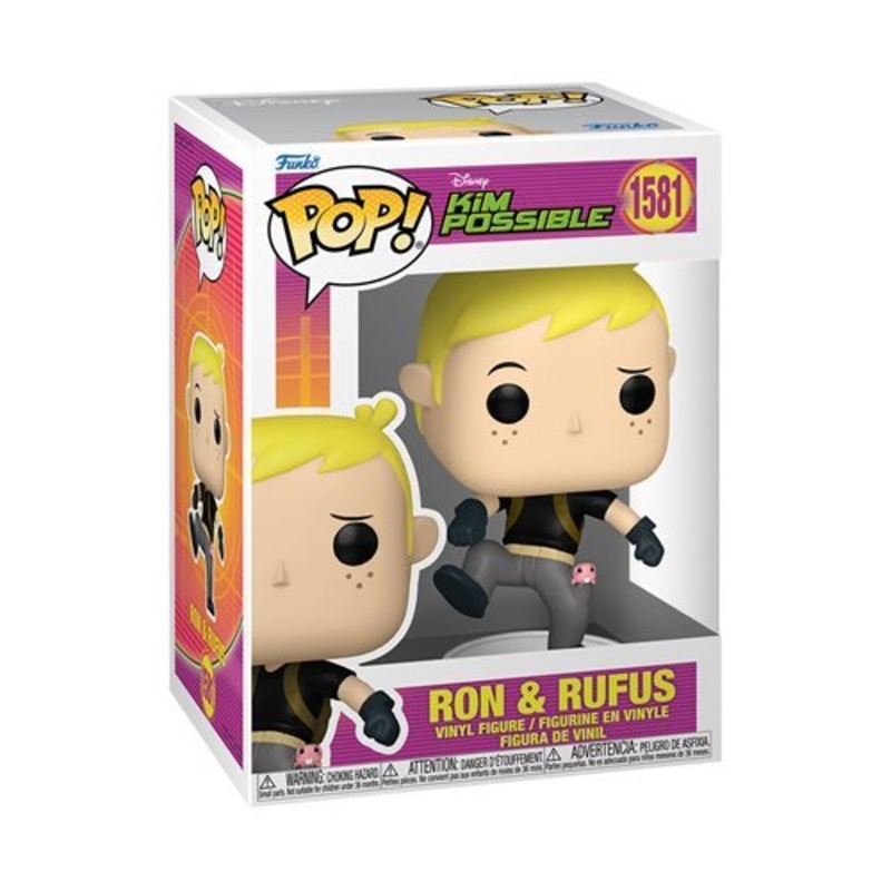 Ron and Rufus Funko Pop! Disney Kim Possible - Approx. 3 3/4" Collectible Vinyl Figure #1581 with Display Box Protector Case