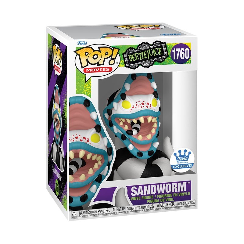 Sandworm Funko Pop! Movies Beetlejuice - Approx. 4.2" Exclusive Collectible Vinyl Figure #1760 with Display Box Protector Case