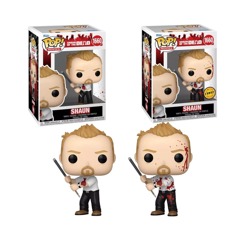 Shaun #1660 Funko Pop! Movies Shaun of the Dead - Set of 2 (Chase and Common) Collectible Vinyl Figures