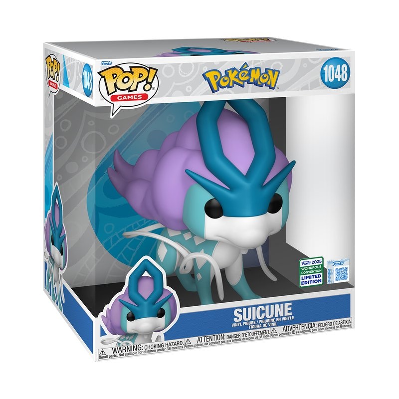 Suicune  #1048 Funko Pop! Games Jumbo Pokemon - WonderCon 2025 Exclusive SHARED Sticker -  Approx. 11.1" Collectible Vinyl Figure