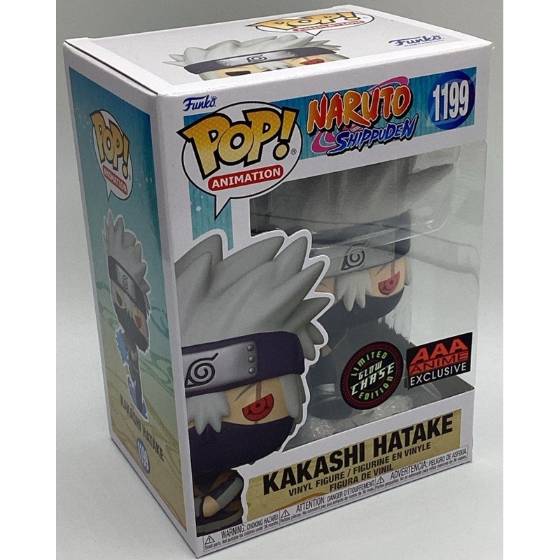 Funko Pop! Naruto Shippuden Kakashi Hatake AAA Anime Exclusive Glow Chase #1199