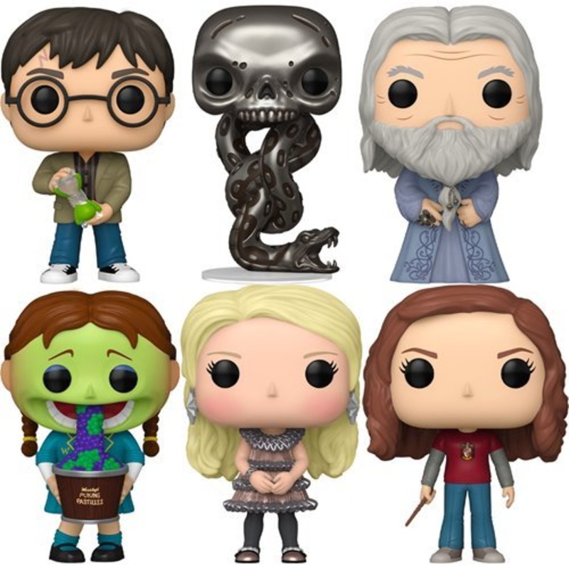 Harry Potter Wave 18 Funko Pop! Set of 6 (Harry Potter with Hourglass #180, Hermione Granger #181, Luna Lovegood #182, Albus Dumbledore #183, Dark Mark #184, and Puking Pastille Girl #185) Collectible Vinyl Figures - ETA: Sept. 2025 (PRE-SALE)