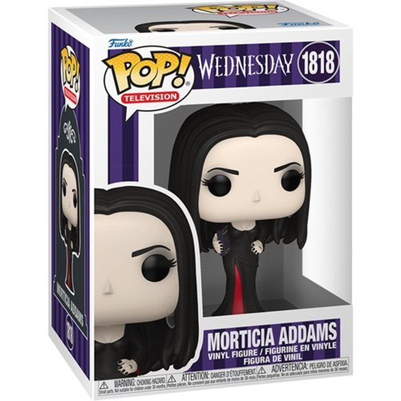 Morticia Addams #1818 Funko Pop! Television Wednesday Season 2 - Approx. 4" Collectible Vinyl Figure Bundled with Display Box Protector Case - Estimated Arrival: Aug. 2025 (PRE-SALE)