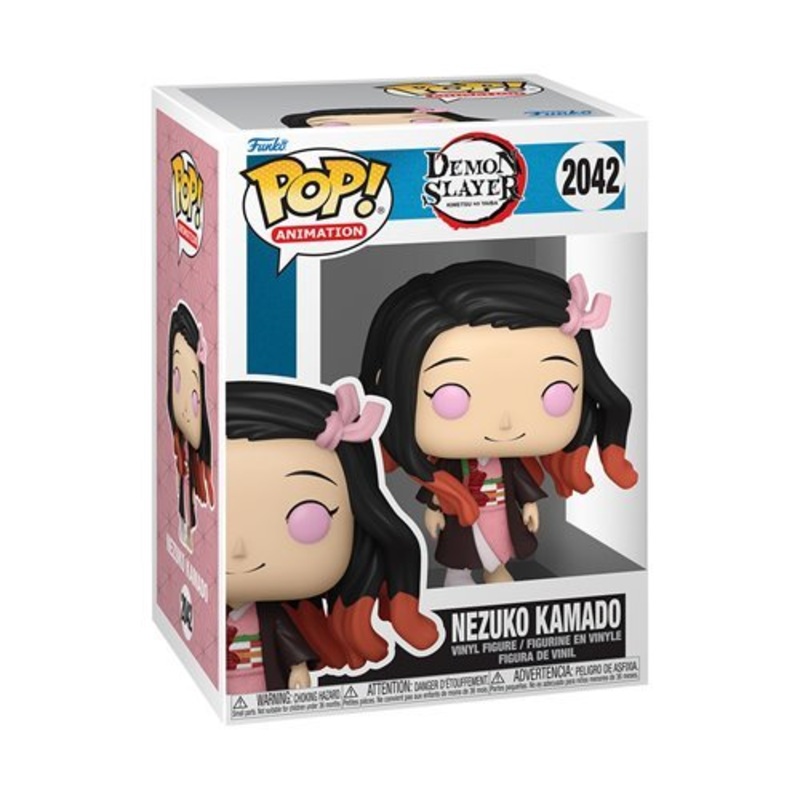 Nezuko Kamado (Smiling) #2042 Funko Pop! Animation Demon Slayer - Approx. 4" Collectible Vinyl Figure Bundled with Display Box Protector Case - Estimated Arrival: Sept. 2025 (PRE-SALE)