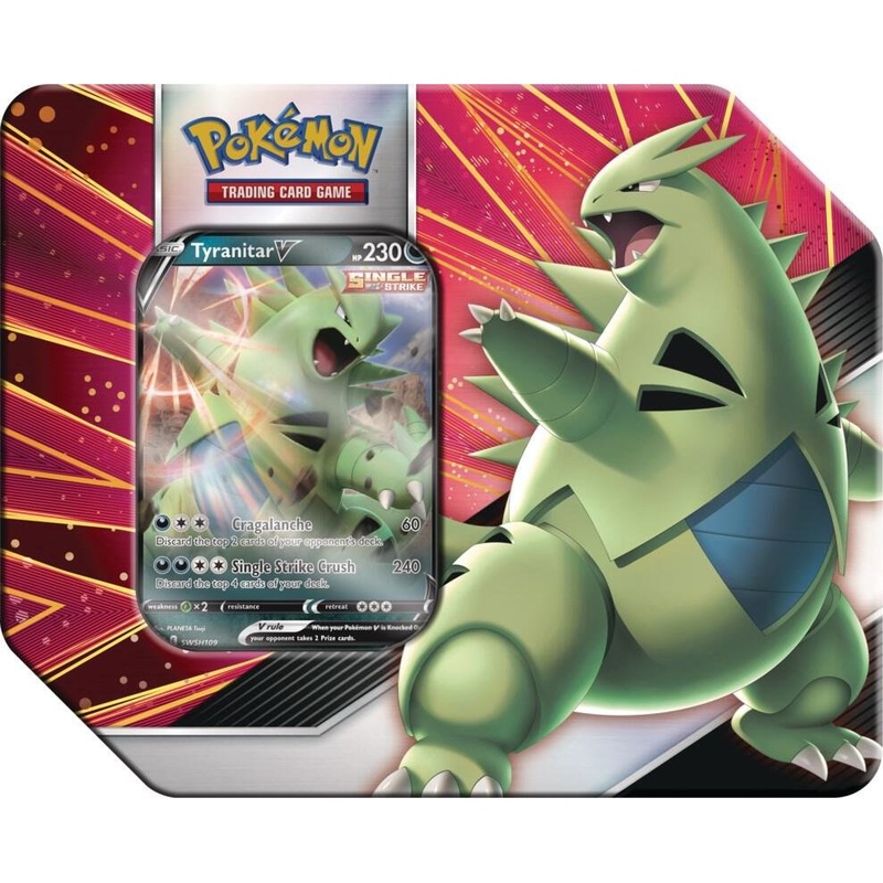 Pokemon TCG V Stickers Tin - Tyranitar V