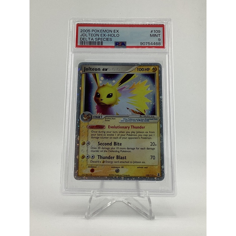 Pokmon 2005 Jolteon Ex Holo #109 Delta Species PSA 9 - Mint