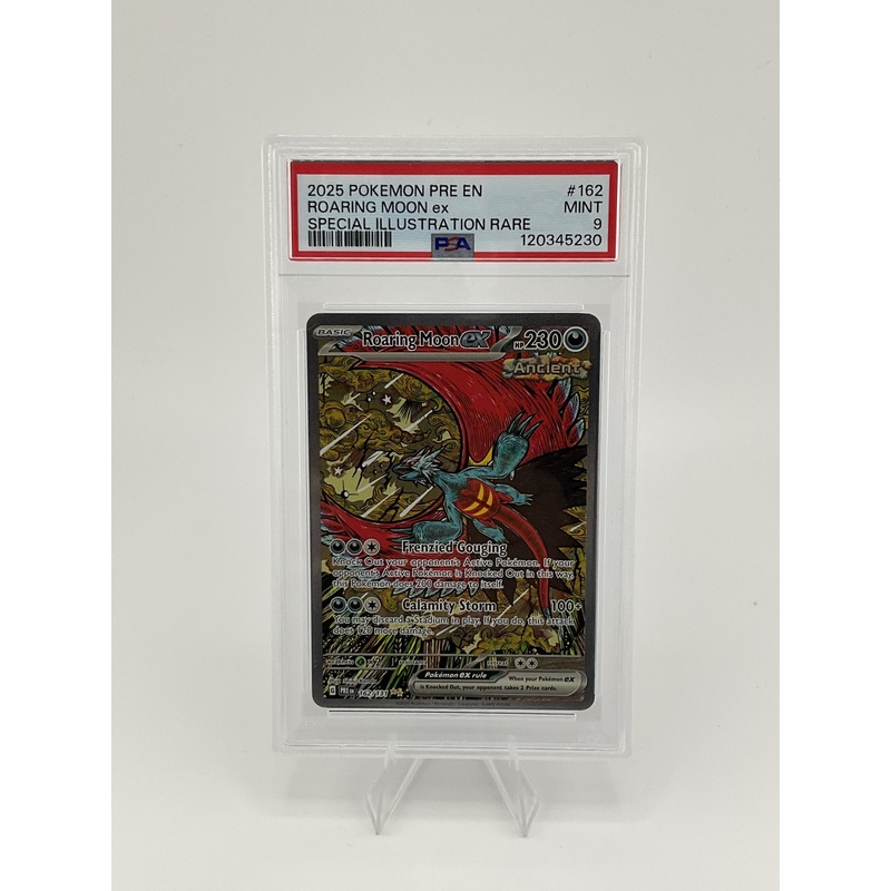Pokmon TCG 2025 Pokemon Pre EN Roaring Moon ex #162 Special Illustration Rare PSA 9 - Mint